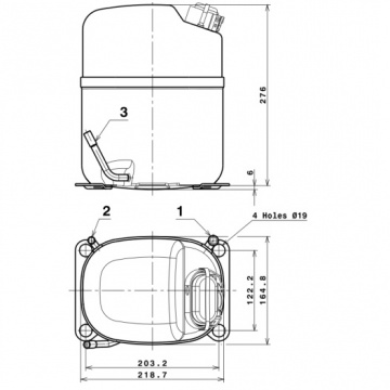 Compresor frigorific Cubigel MS34F3 (R404a)